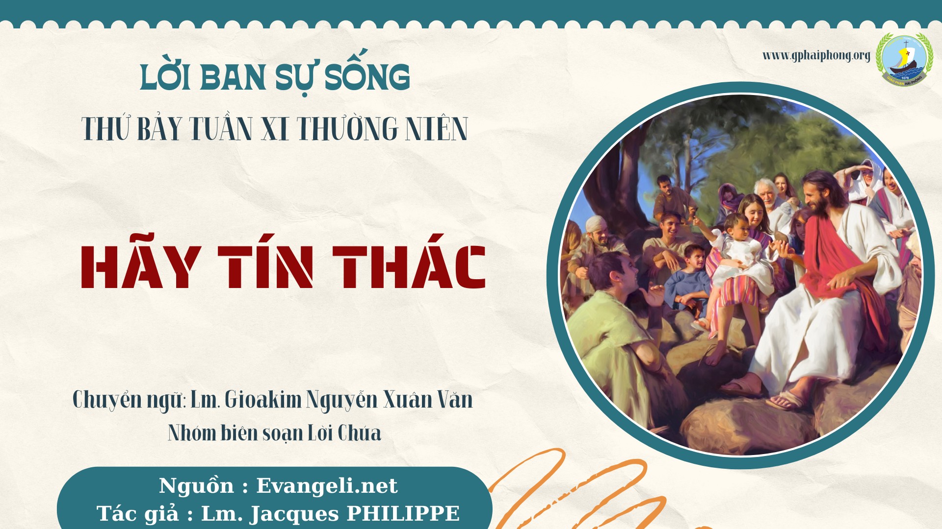 Lời ban sự sống | Hãy tín thác | Thứ Bảy Tuần XI Thường Niên